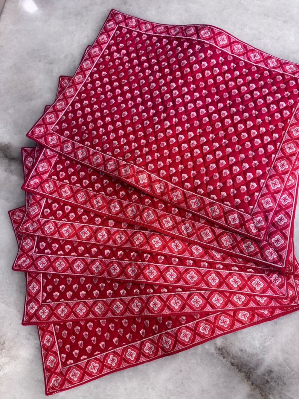Vera Bradley Pink Quilted Diamond placemats